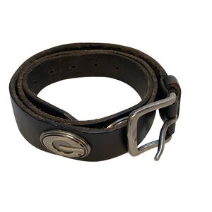 Zep-Pro Black Leather Georgia Belt Sz 38 UGA Bulldogs